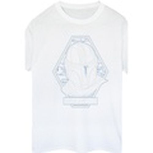 Camiseta manga larga The Mandalorian Outline Helm Diamond para mujer - Disney - Modalova