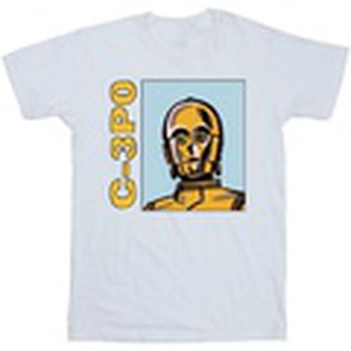 Camiseta manga larga C3PO Line Art para hombre - Disney - Modalova