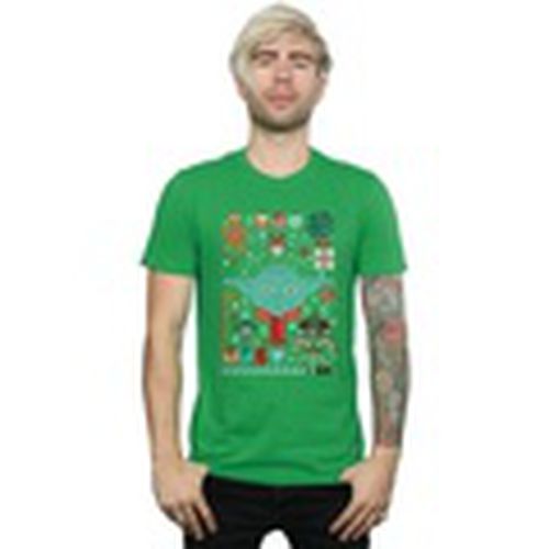 Camiseta manga larga Yoda Christmas para hombre - Disney - Modalova