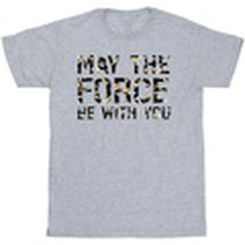 Camiseta manga larga May The Force para hombre - Disney - Modalova