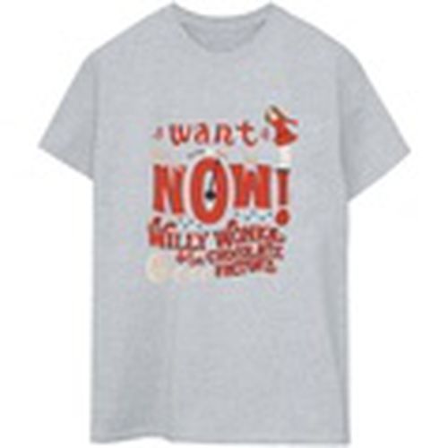 Camiseta manga larga Verruca Salt I Want It Now para mujer - Willy Wonka - Modalova