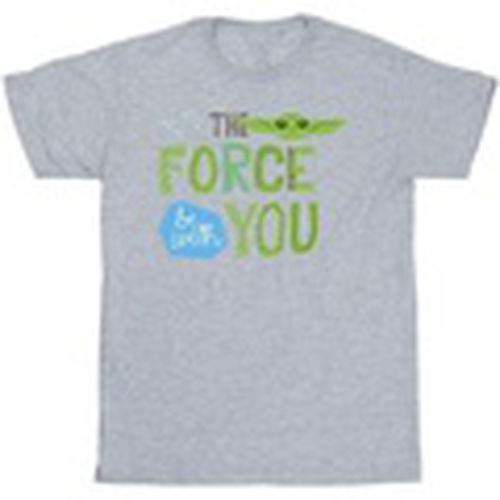 Camiseta manga larga The Mandalorian May The Force Be With You para hombre - Disney - Modalova