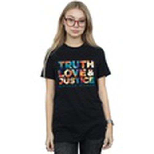 Camiseta manga larga 84 Truth Love Justice para mujer - Dc Comics - Modalova