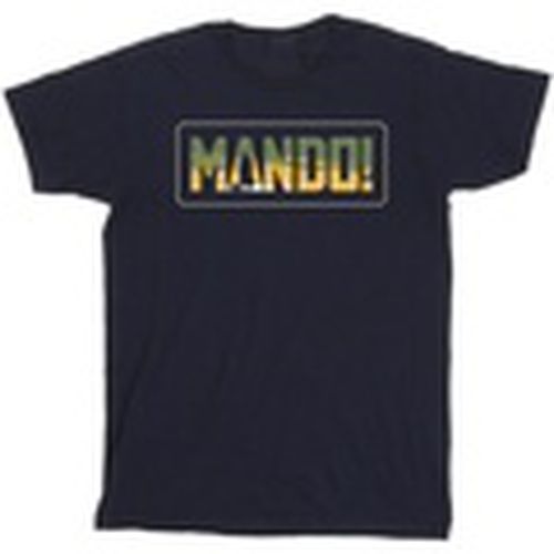 Camiseta manga larga The Mandalorian Mando Cutout para hombre - Disney - Modalova