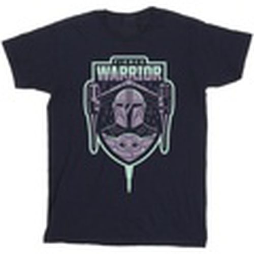Camiseta manga larga The Mandalorian Fierce Warrior Patch para hombre - Disney - Modalova
