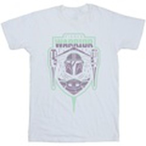 Camiseta manga larga The Mandalorian Fierce Warrior Patch para hombre - Disney - Modalova