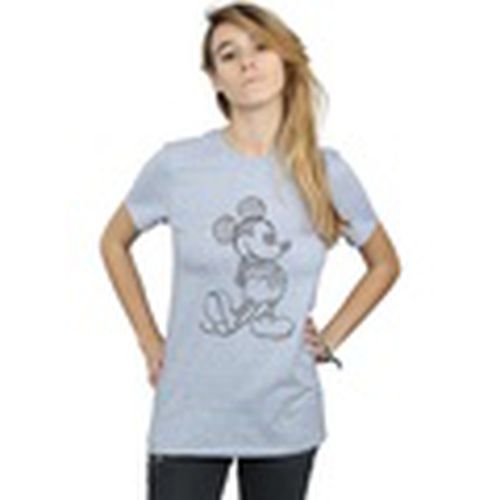 Camiseta manga larga Mickey Mouse Sketch Kick para mujer - Disney - Modalova