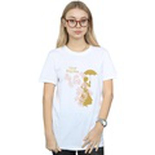 Camiseta manga larga Mary Poppins Floral Silhouette para mujer - Disney - Modalova