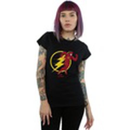 Camiseta manga larga The Flash Running Emblem para mujer - Dc Comics - Modalova