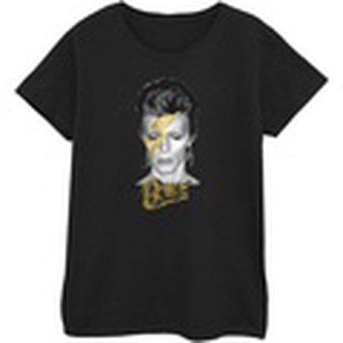 Camiseta manga larga Aladdin Sane Gold Bolt para mujer - David Bowie - Modalova