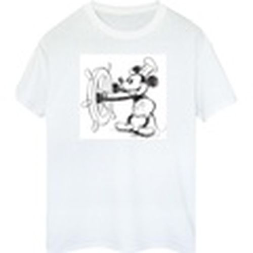 Camiseta manga larga Mickey Mouse Steamboat Sketch para mujer - Disney - Modalova