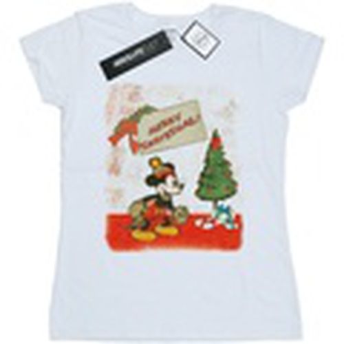 Camiseta manga larga Mickey Mouse Vintage Christmas para mujer - Disney - Modalova