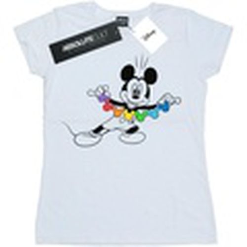 Camiseta manga larga Mickey Mouse Rainbow Chain para mujer - Disney - Modalova