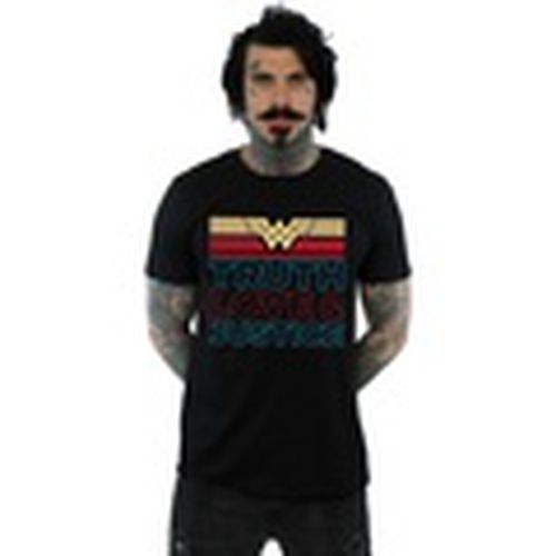 Camiseta manga larga 84 Truth And Justice para hombre - Dc Comics - Modalova