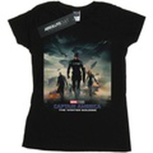 Camiseta manga larga Captain America The Winter Soldier Poster para mujer - Marvel Studios - Modalova