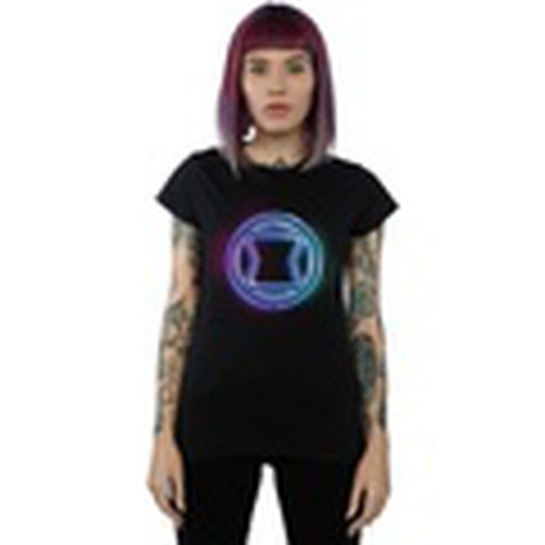 Camiseta manga larga Black Widow Neon Logo para mujer - Marvel - Modalova