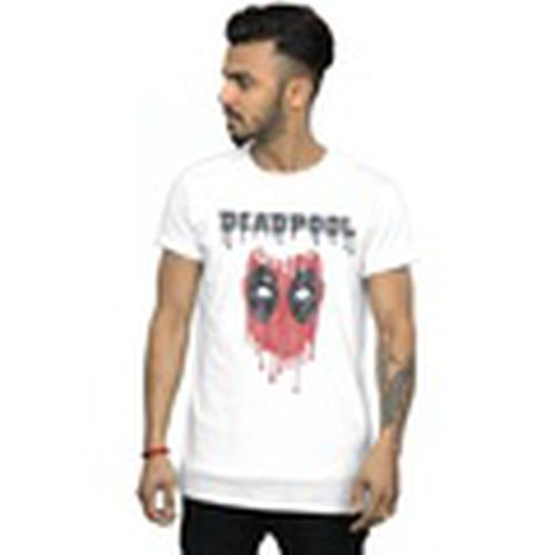Camiseta manga larga Deadpool Dripping Head para hombre - Marvel - Modalova