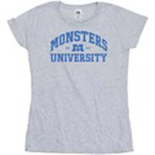 Camiseta manga larga Monsters University Logo para mujer - Disney - Modalova