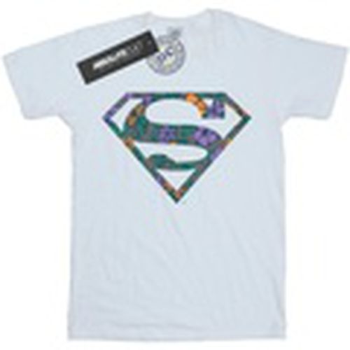 Camiseta manga larga Superman Floral Logo 1 para mujer - Dc Comics - Modalova