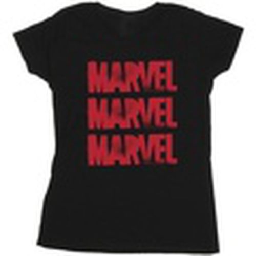 Camiseta manga larga Red Spray Logos para mujer - Marvel - Modalova