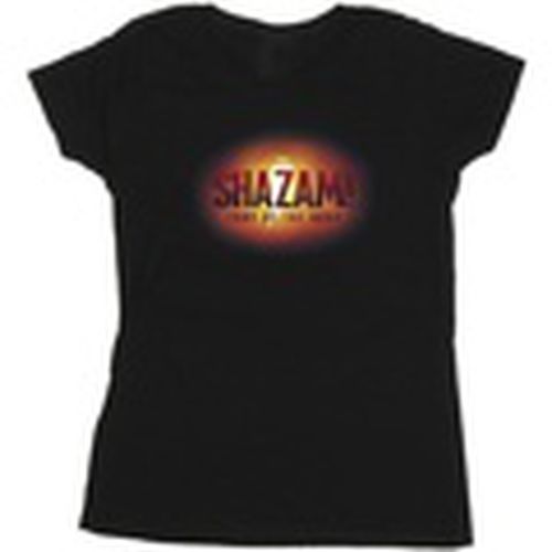 Camiseta manga larga Shazam Fury Of The Gods 3D Logo Flare para mujer - Dc Comics - Modalova