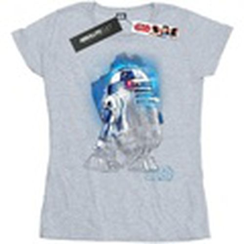 Camiseta manga larga The Last Jedi R2-D2 Brushed para mujer - Disney - Modalova