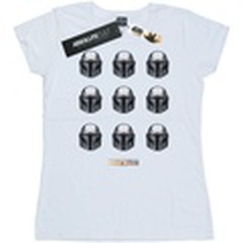 Camiseta manga larga The Mandalorian Helmet Pattern para mujer - Disney - Modalova