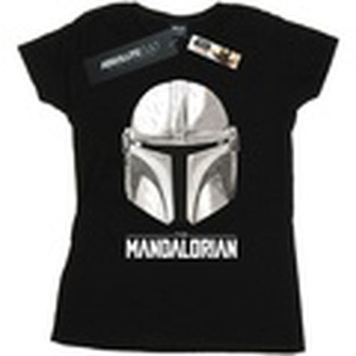 Camiseta manga larga The Mandalorian Helmet Logo para mujer - Disney - Modalova