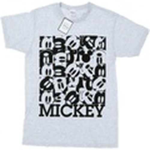 Camiseta manga larga Mickey Mouse Grid para hombre - Disney - Modalova
