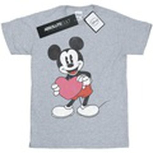 Camiseta manga larga Mickey Mouse Valentine Heart para hombre - Disney - Modalova