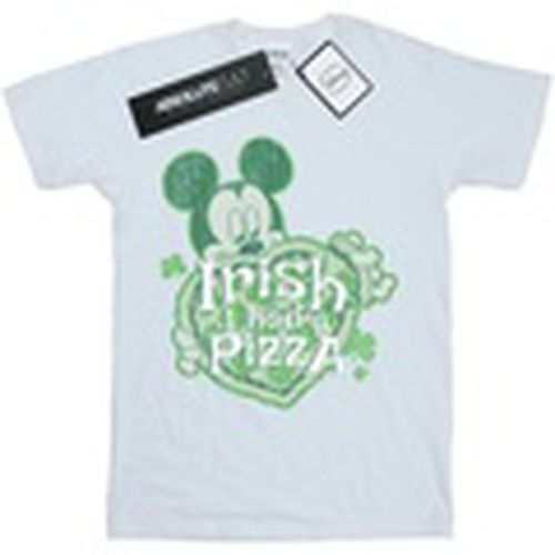 Camiseta manga larga Mickey Mouse Shamrock Pizza para hombre - Disney - Modalova
