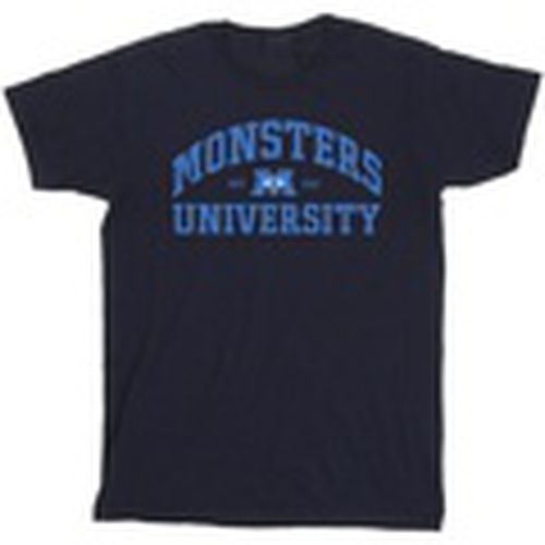 Camiseta manga larga Monsters University Logo para hombre - Disney - Modalova