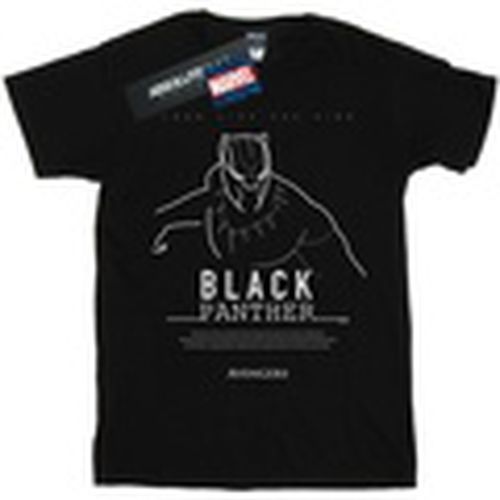 Camiseta manga larga Black Panther Long Live The King para hombre - Marvel - Modalova