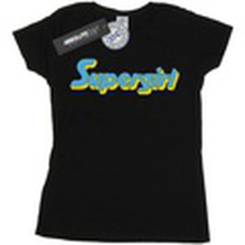 Camiseta manga larga Supergirl Text Logo para mujer - Dc Comics - Modalova