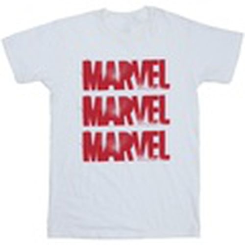 Camiseta manga larga Red Spray Logos para hombre - Marvel - Modalova