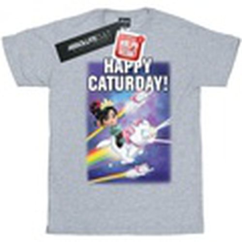 Camiseta manga larga Wreck It Ralph Happy Caturday para mujer - Disney - Modalova