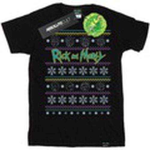 Camiseta manga larga Christmas Faces para hombre - Rick And Morty - Modalova