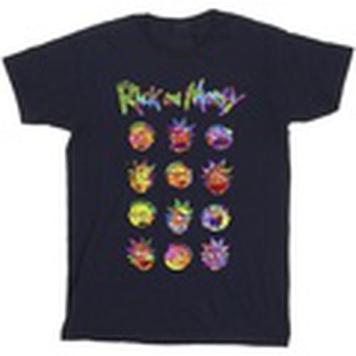 Camiseta manga larga Tie Dye Faces para hombre - Rick And Morty - Modalova