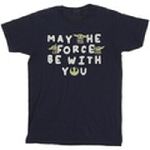 Camiseta manga larga The Mandalorian May The Force Be With You para hombre - Disney - Modalova