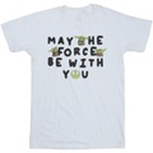 Camiseta manga larga The Mandalorian Grogu May The Force Be With You para hombre - Disney - Modalova