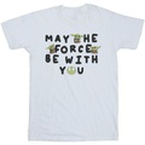 Camiseta manga larga The Mandalorian May The Force Be With You para hombre - Disney - Modalova