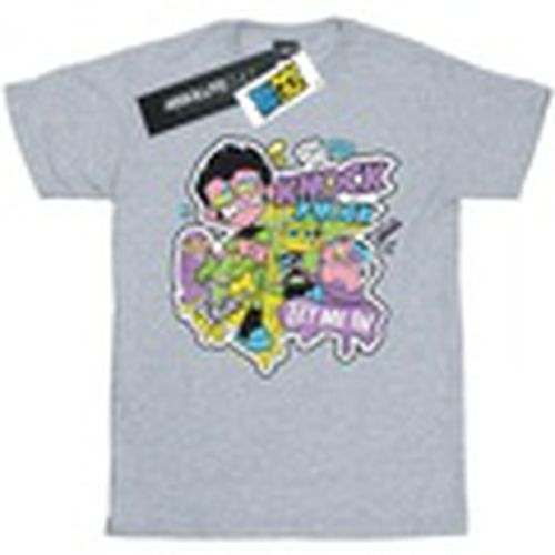 Camiseta manga larga Teen Titans Go Knock Knock para hombre - Dc Comics - Modalova