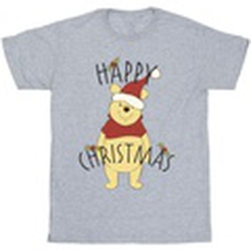 Camiseta manga larga Winnie The Pooh Happy Christmas Holly para hombre - Disney - Modalova