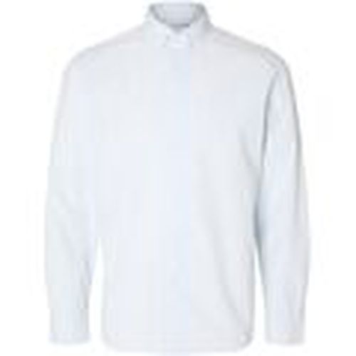 Camisa manga larga 16092564 SLIMRICK-POPLIN-LIGHT BLUE para hombre - Selected - Modalova