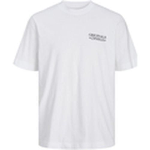 Camiseta 12249897 JORGRACIA LIGHT GRAPH TEE SS CREW NECK BRIGHT WHITE para hombre - Jack & Jones - Modalova