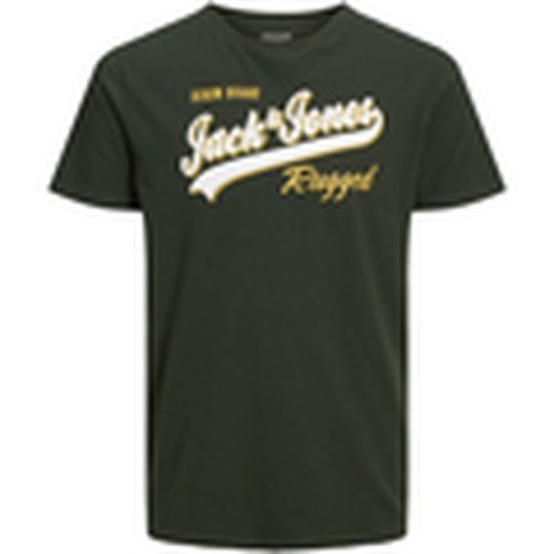Camiseta 12243611 JJELOGO TEE SS O-NECK 2 COL 23/24 PLS MOUNTAIN VIEW para hombre - Jack & Jones - Modalova