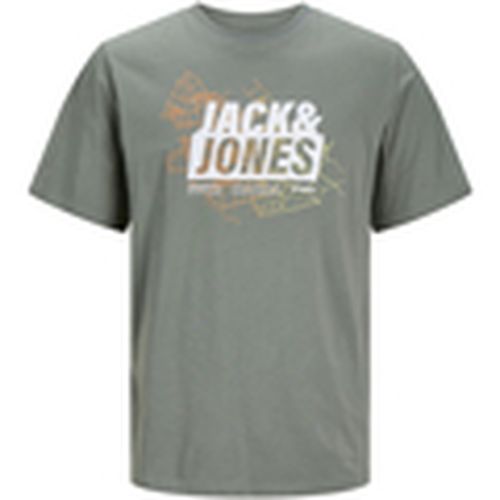 Camiseta 12252376 JCOMAP LOGO TEE SS CREW NECK SN AGAVE GREEN para hombre - Jack & Jones - Modalova