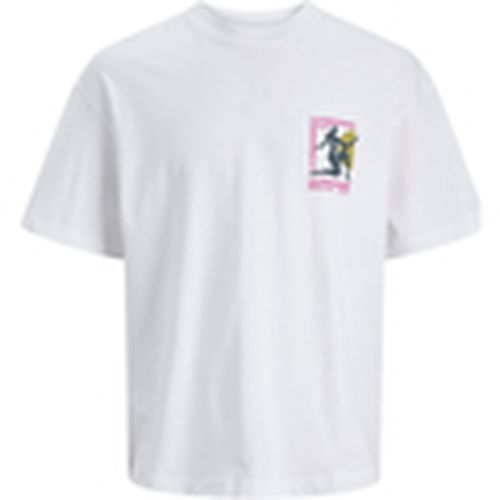 Camiseta 12247018 JORCAPITAL POSTER TEE SS CREW NECK LN BRIGHT WHITE para hombre - Jack & Jones - Modalova