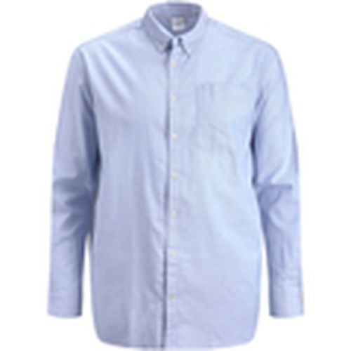 Camisa manga larga 12190444 JJEOXFORD SHIRT L/S S21 NOOS PLS CASHMERE BLUE para hombre - Jack & Jones - Modalova