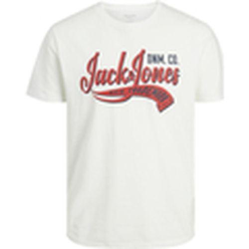 Camiseta 12243611 JJELOGO TEE SS O-NECK 2 COL 23/24 PLS CLOUD DANCER para hombre - Jack & Jones - Modalova